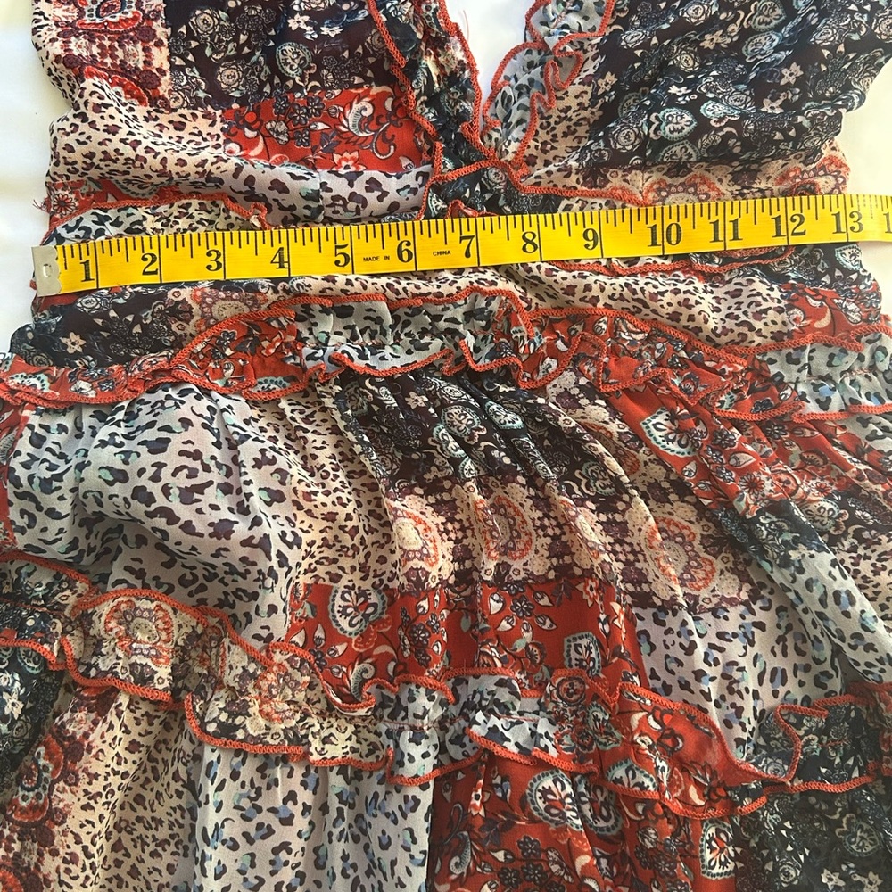 NWT Olivaceous Patchwork Open Back Minidress Smal… - image 15